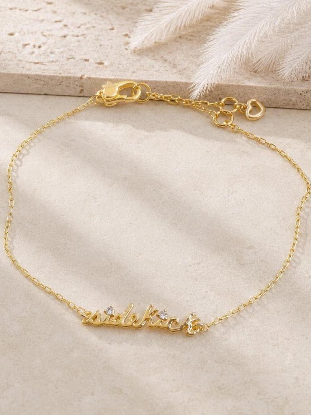 Kate Spade Say Yes Sidekick Gold Chain Bracelet